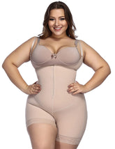 Nude Full Body Shaper Adjustable Straps Queen Size Fat Burning